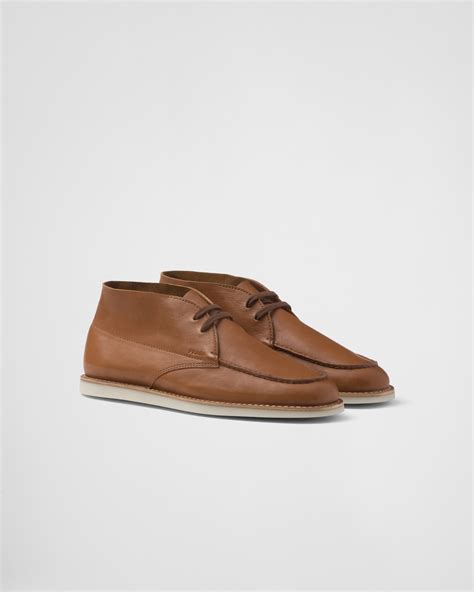 Caramel Nappa Leather Chukka Boots 